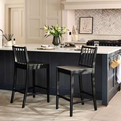 Tilly Bar Stool - Black Oak - Laura James