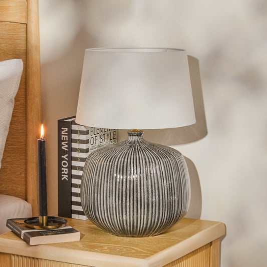 Tongham 31cm Ceramic Lamp Base - Dark Grey - Laura James