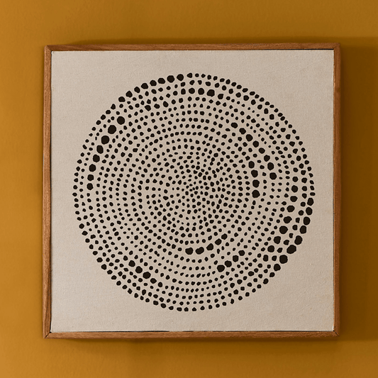 Umari 50x50cm Wall Art - Circle Print on Cotton - II - Laura James 