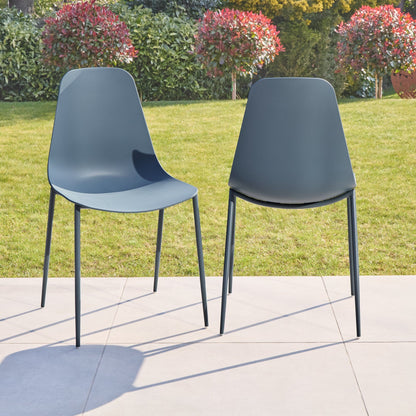 Wren Blue Dining Chairs - Set of 4 - Laura James