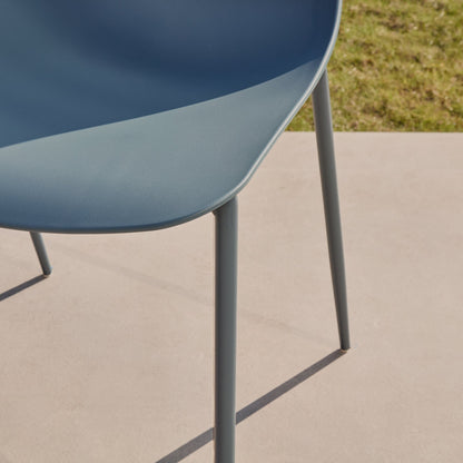 Wren Garden Dining Chair - Set of 2 - Denim Blue - Laura James 