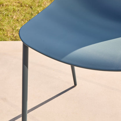 Wren Garden Dining Chair - Set of 2 - Denim Blue - Laura James 