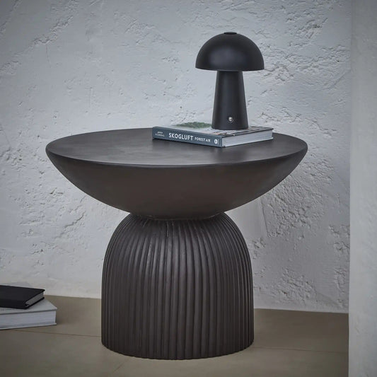 Zaliki Concrete Garden Coffee Table - Black - Laura James