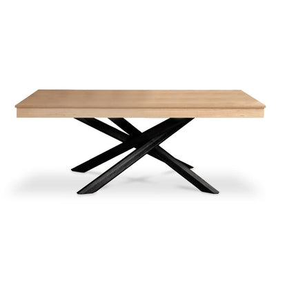 Amelia Whitewash Dining Table with Black Legs - Laura James