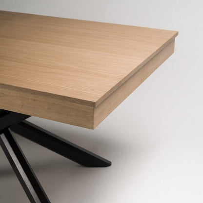 Amelia Oak Dining Table with Black Legs - Laura James