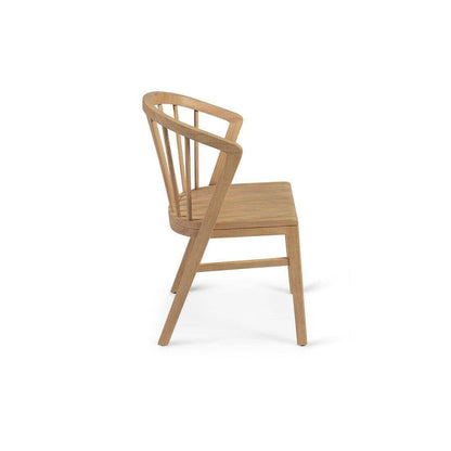 Mabel Pale Oak Wooden Spindle Dining Chairs - Set of 2 - Laura JAMES 