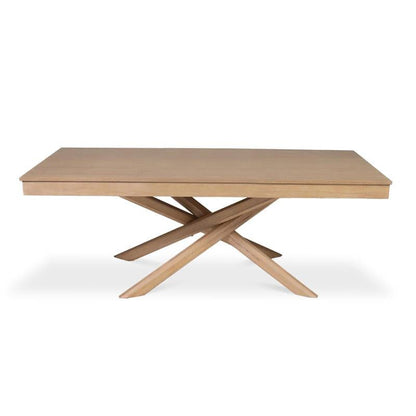 Amelia Whitewash Wood Dining Table - Non Extendable - Laura James 