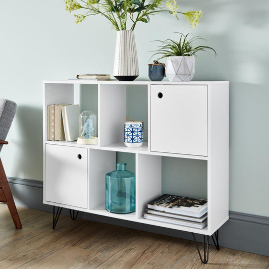 Anderson White Mid Century Modern Scandi Style Shelving Unit - Laura James