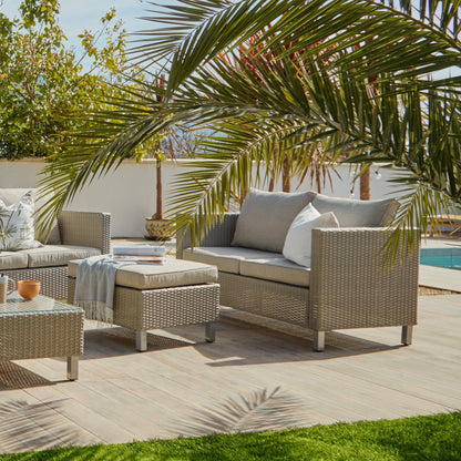Aria Rattan Garden Sofa Set with Parasol - Laura James