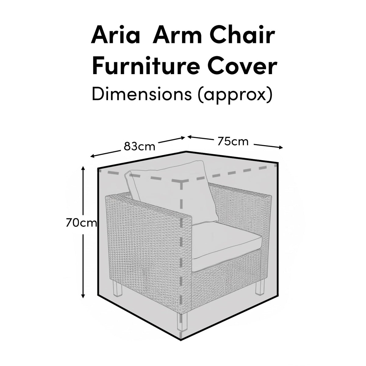 Aria Armchair Furniture Cover - Laura James