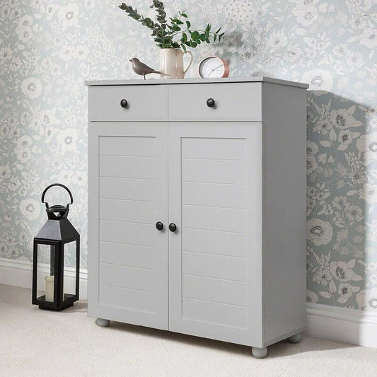 Ascot Grey Shoe Cabinet - Laura James