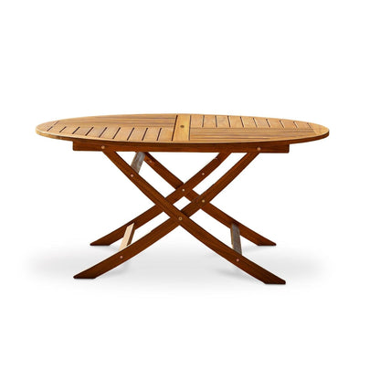 Ashby 130CM Wooden Round Folding Table - Laura James 