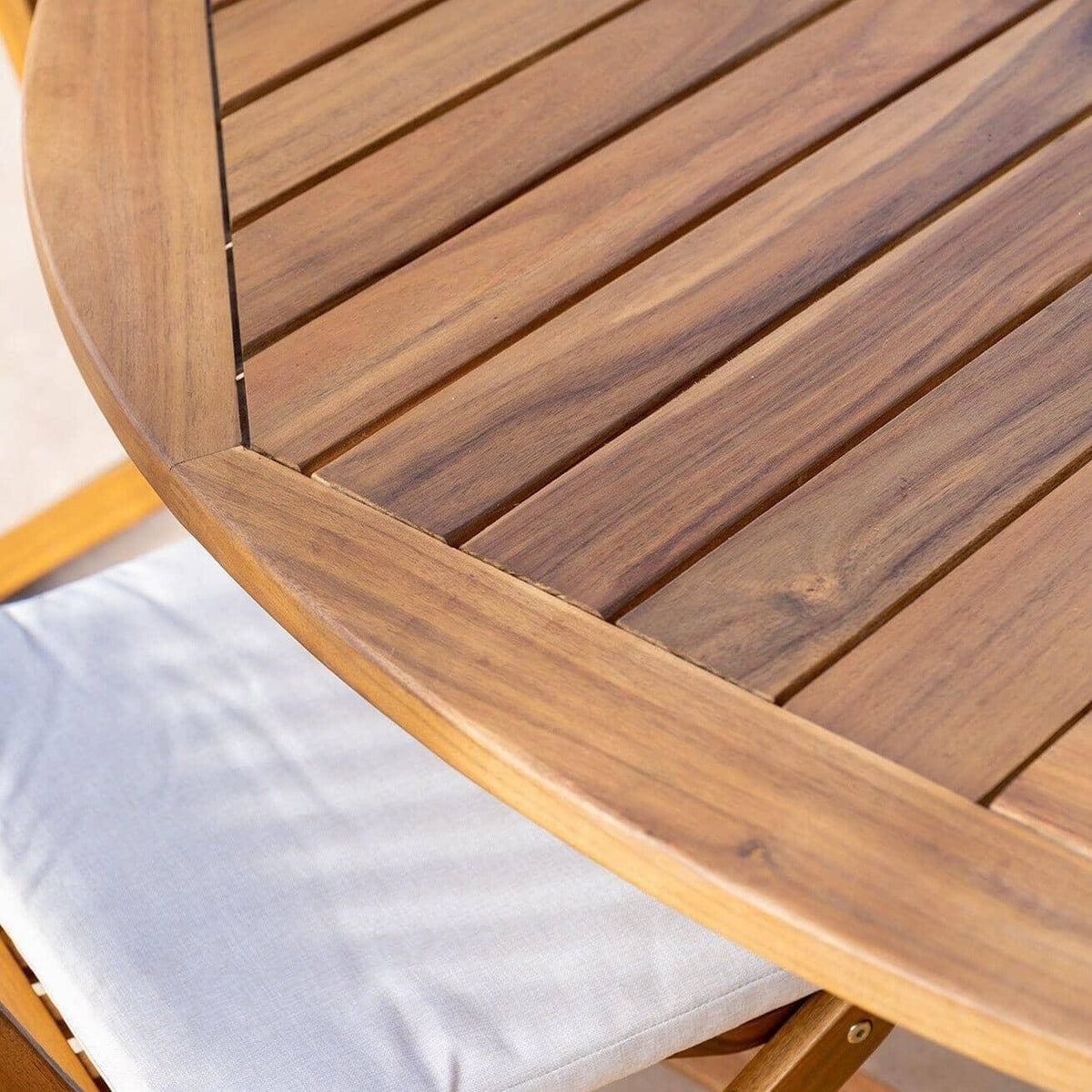 Ashby 8 Seater Wooden Round Folding Garden Dining Table - 160cm - Laura James