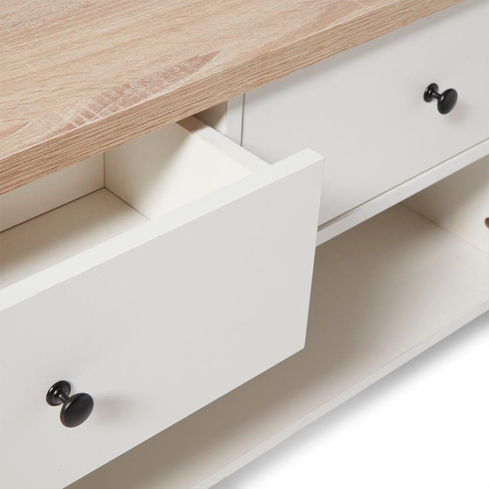 Bampton Coffee Table Alabaster White - Laura James