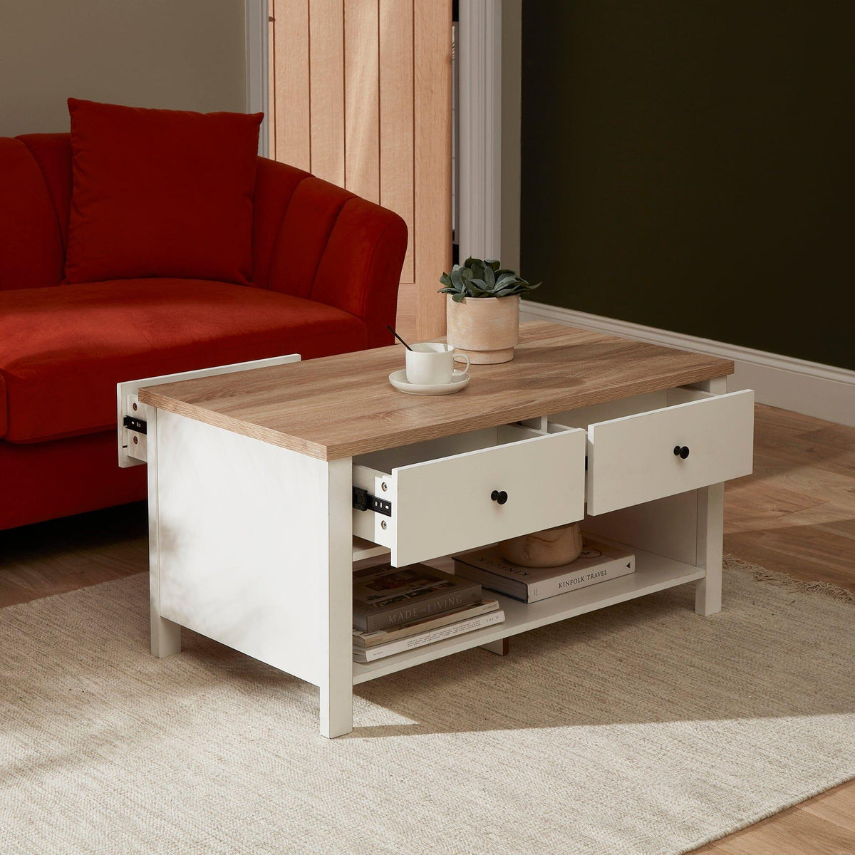 Bampton Coffee Table - Alabaster White - Laura James