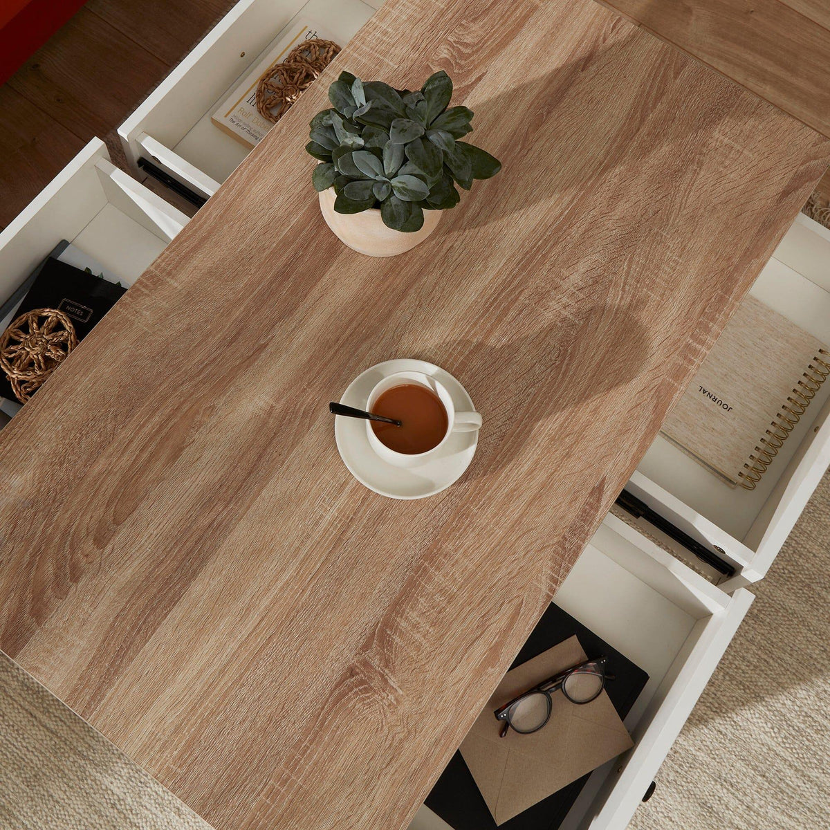 Bampton Coffee Table - Alabaster White - Laura James