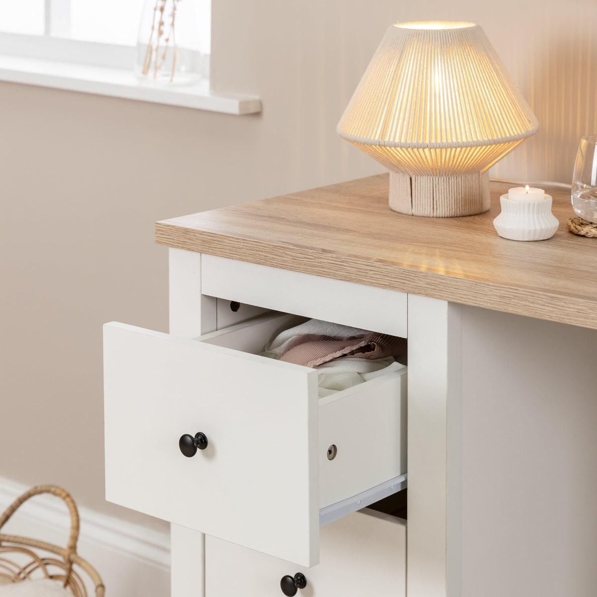 Bampton White Dressing Table - Laura James