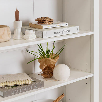 Bampton Full Height Bookcase - Alabaster White - Laura James