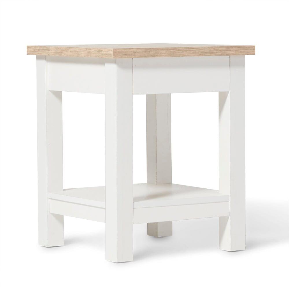 Bampton Alabaster White Side Table - Laura James