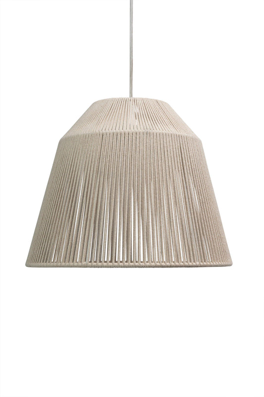 Bari White Cotton String Pendant - Laura James
