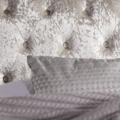 Double Crushed Velvet Sleigh Bed Frame - Champagne - Laura James