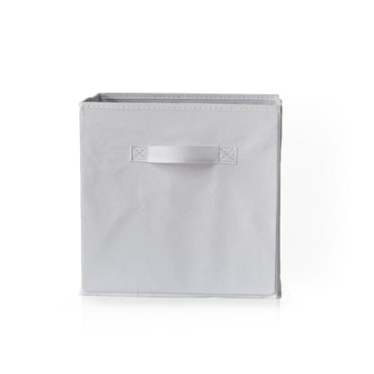 Cara 16 Cube Storage Unit - Chalk White - Two 8x2 Units - White Basket