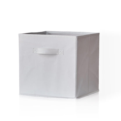 Cara 16 Cube Storage Unit - Chalk White - Two 8x2 Units - White Basket