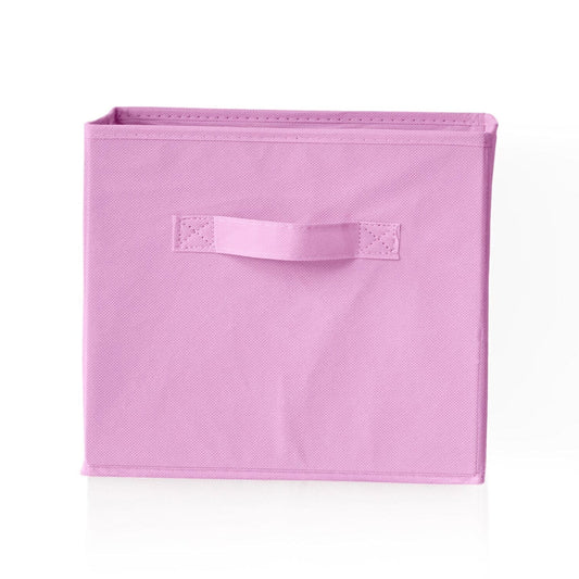 Cara Fabric Cube Storage Box - Small - Bright Pink - Laura James 