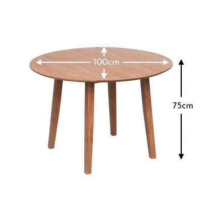 Charlie Pale Oak Dining Table - Drop Leaf