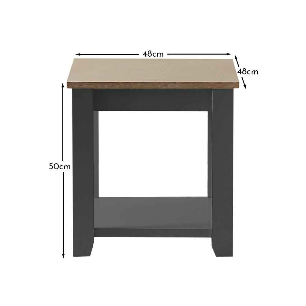 Chatsworth Side Table - Slate Grey - Laura James