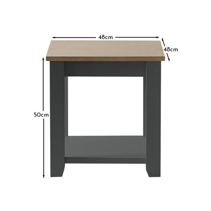 Chatsworth Side Table - Slate Grey - Laura James