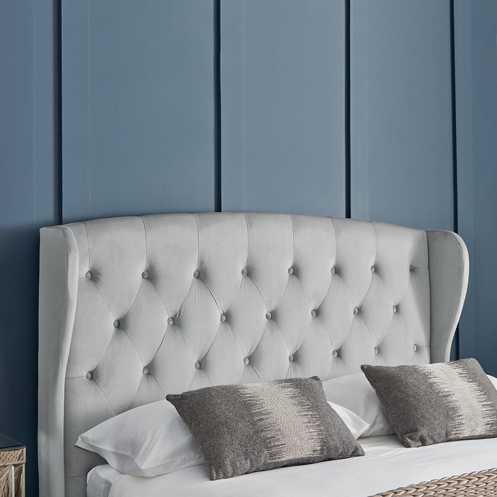 Grey king size ottoman storage bed - Laura James