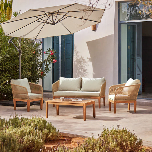 Eaden Garden Conversation Set Cushion Covers - Oatmeal