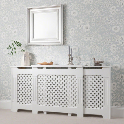 White Radiator Cover - Adjustable - Laura James