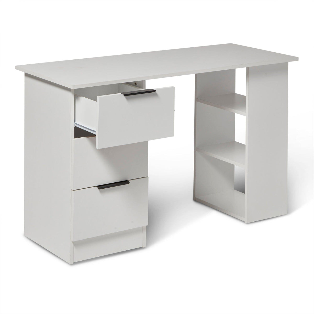 Essie White Desk With 3 Drawers by Laura James