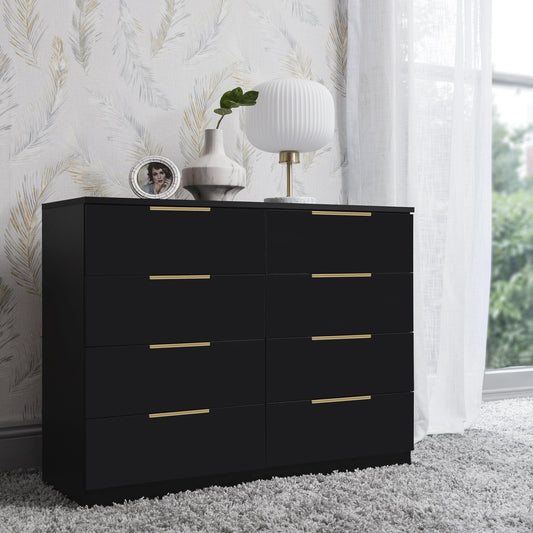 Essie Black 8 Chest of Drawers - Laura James