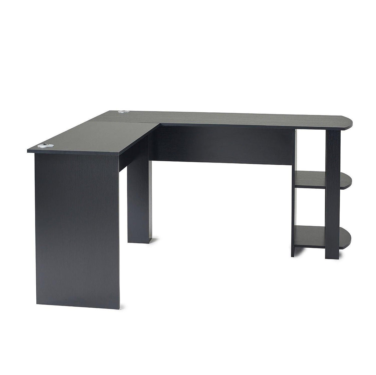 Black Corner - L-Shape Computer Desk - Laura James