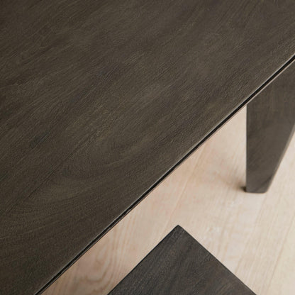 Ethan Rectangular Dining Table with 2 Ethan Dining Benches - Ash Grey Mango Wood - Laura James