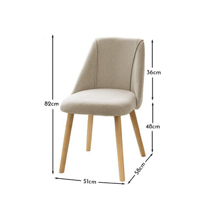 Freya Sand Dining Chairs - Set of 2 - Pale Oak Legs - Laura James