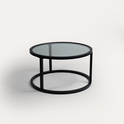 Harris black round coffee table - Laura James