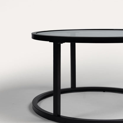 Harris black round coffee table - Laura James