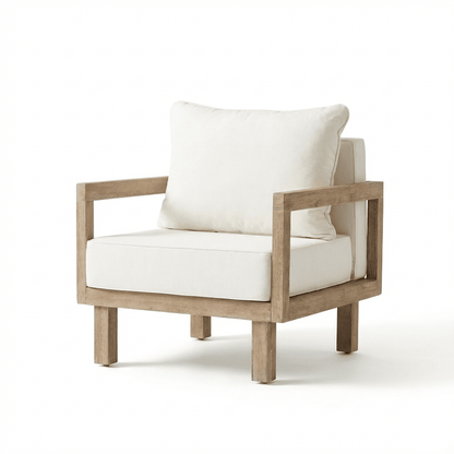 Akira Armchair, Brushed Light Acacia - Laura James