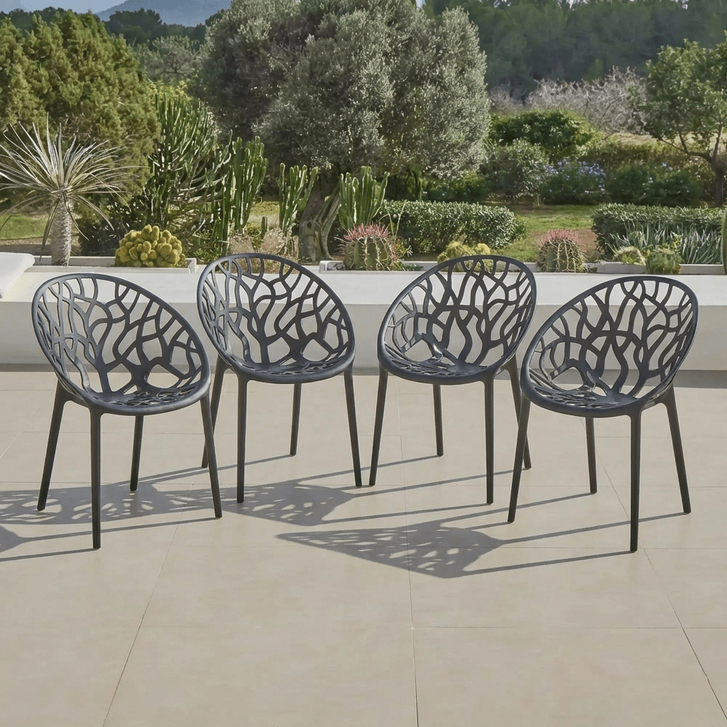 Raquel Dining Chairs - Set of 4 - Black - Laura James