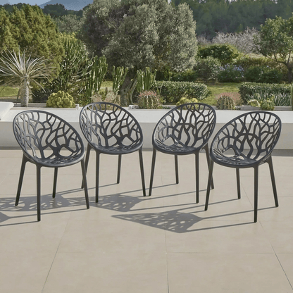 Raquel Dining Chairs - Set of 4 - Black - Laura James
