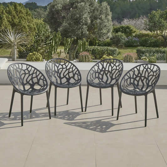 Raquel Dining Chairs - Set of 4 - Black - Laura James
