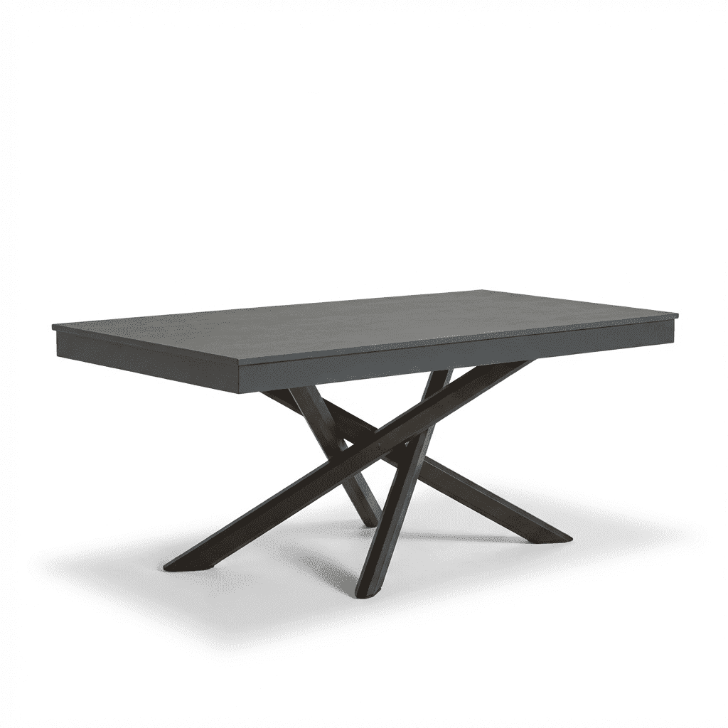 Amelia 6 Seater Dove Grey Concrete Garden Dining Set with Ryder Burnt Orange Chairs - Laura James