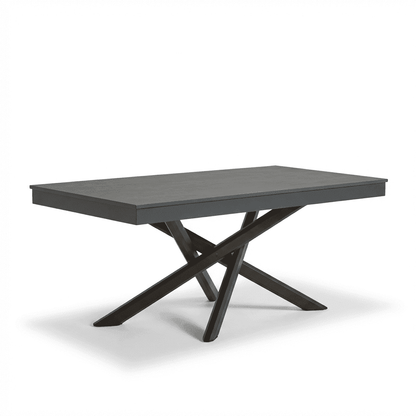 Amelia 6 Seater Dove Grey Concrete Garden Dining Set with Ryder Burnt Orange Chairs - Laura James