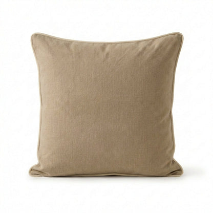 Camber 57x57cm Outdoor Cushion Cover - Sand with Off White Piping - Laura James