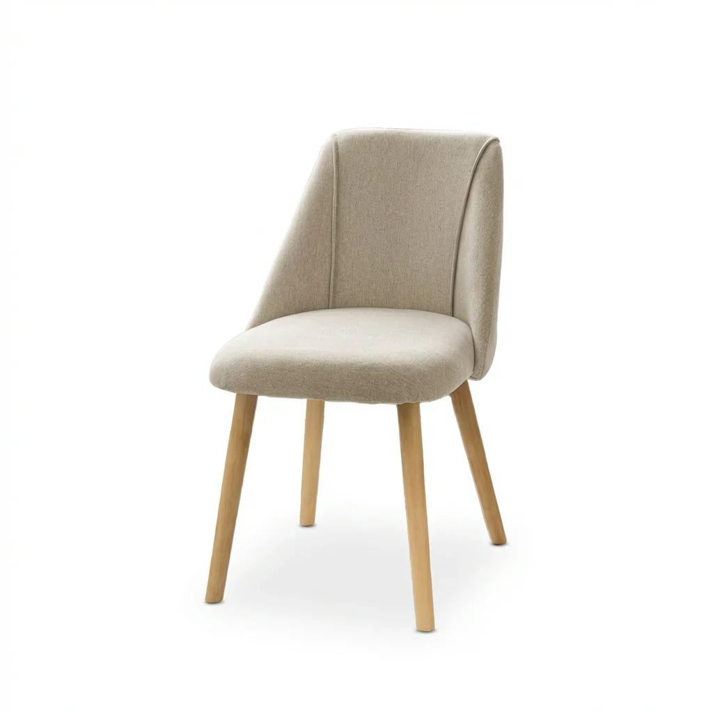 Freya Sand Dining Chairs - Set of 2 - Pale Oak Legs - Laura James