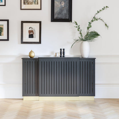 Iliana Extending Radiator Cover in Charcoal Grey - Laura James